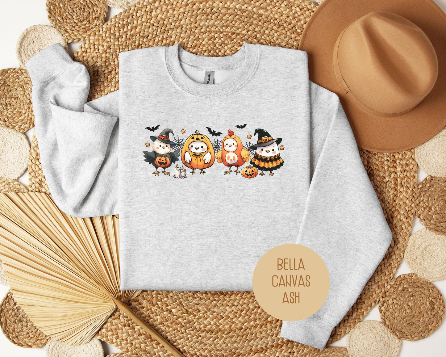 Chickens in Halloween Costumes Sweatshirt-1