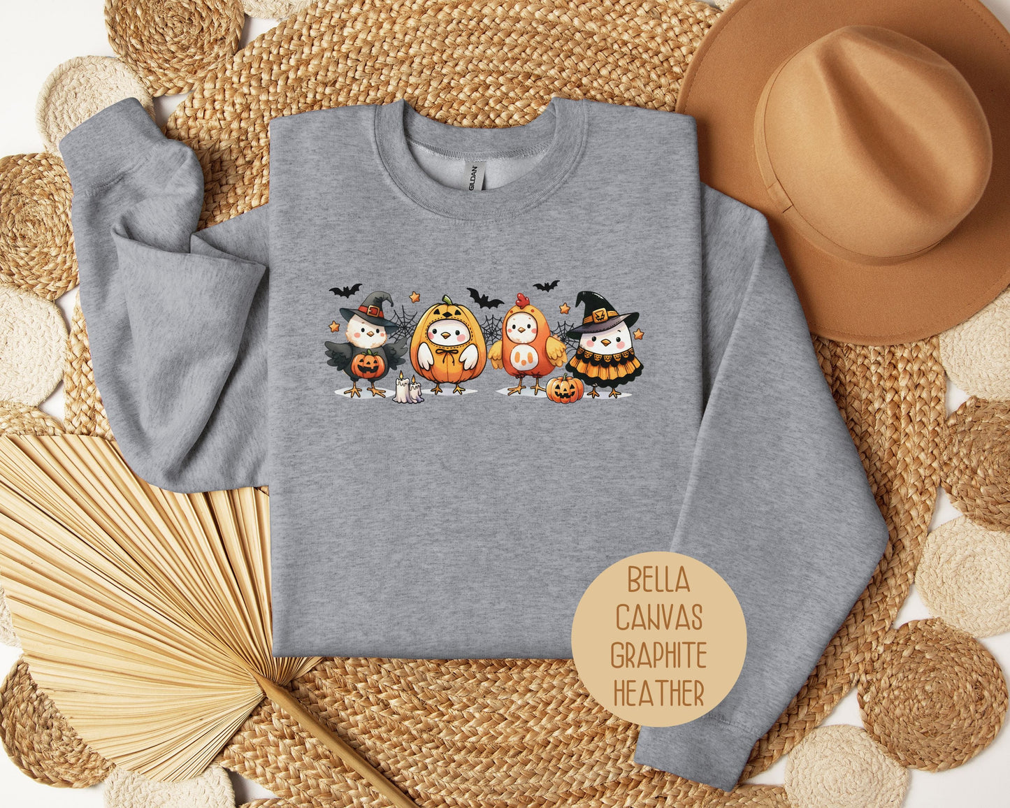 Chickens in Halloween Costumes Sweatshirt-2