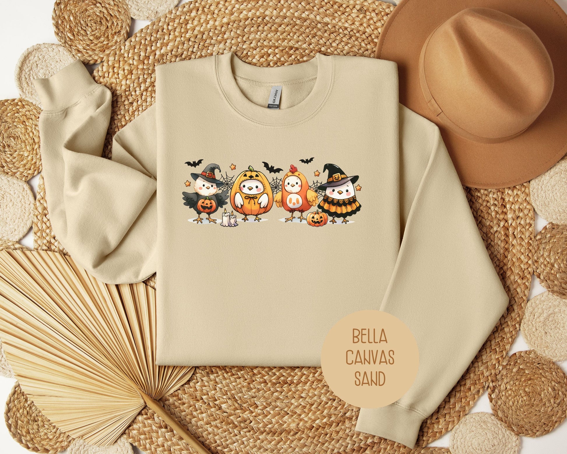 Chickens in Halloween Costumes Sweatshirt-0