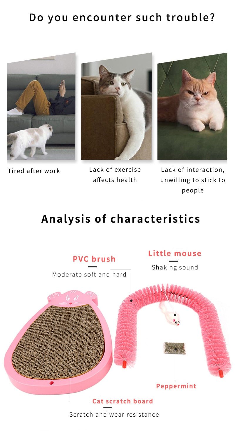 Cat Scratcher Mat Pet Climbing Toys Thicker Corrugated Paper Cats Board Scratching Post Mat Claws Care Supplies for Cat Pet Toys-3